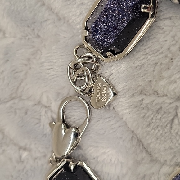 Tocara Stainless Steel Steel Purple Sunstone Bracelet - Picture 4 of 7